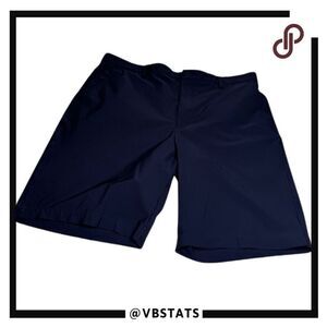 FootJoy Men's Flat Front Golf Hiking Camping Chino‎ Shorts Navy Blue Size 38